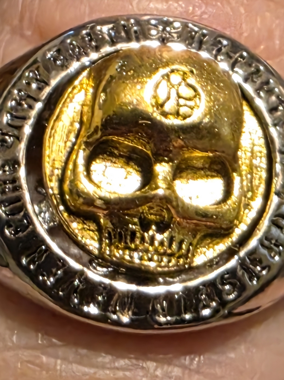 2-Tone Silver/Gold Plated Skull Retro Style Fashion Ring